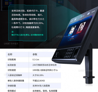 人脸识别一体机在各行业中的应用以及使用注意事项